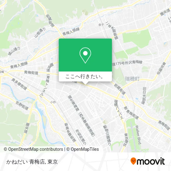 かねだい 青梅店地図