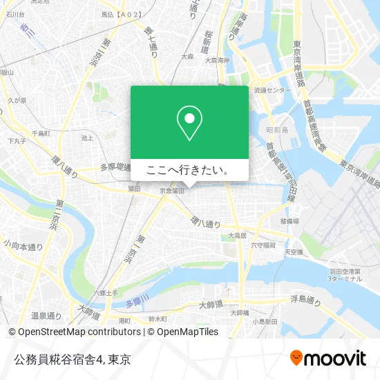 公務員糀谷宿舎4地図