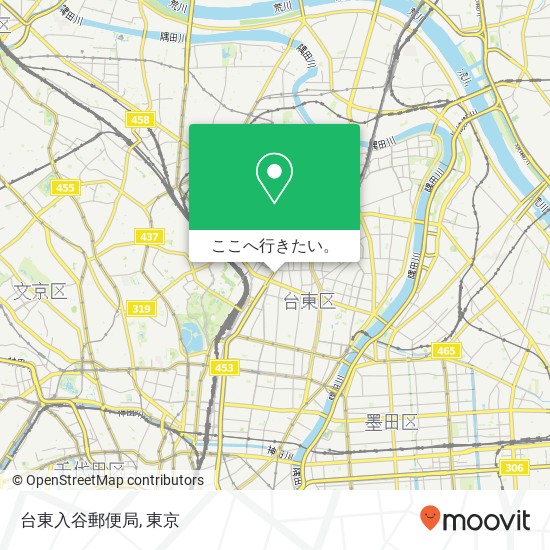 台東入谷郵便局地図