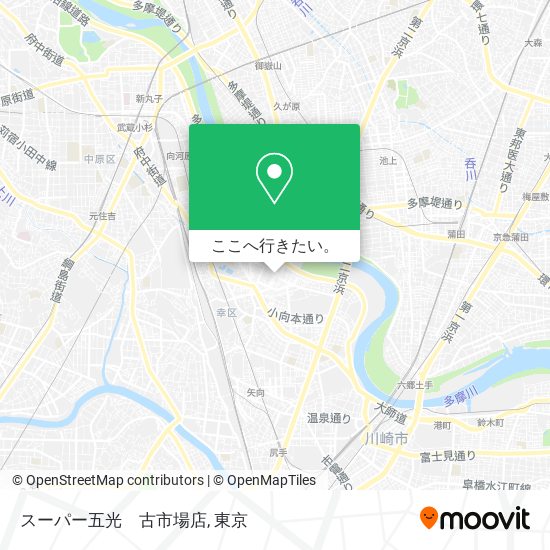 スーパー五光　古市場店地図