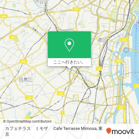 カフェテラス　ミモザ　 Cafe Terrasse Mimosa地図