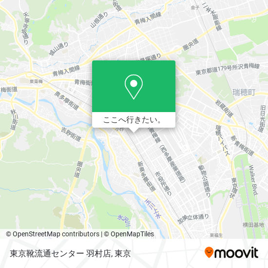 東京靴流通センター 羽村店地図