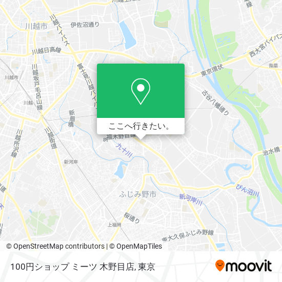 100円ショップ ミーツ 木野目店地図