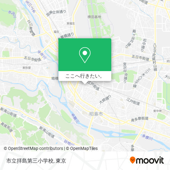 市立拝島第三小学校地図