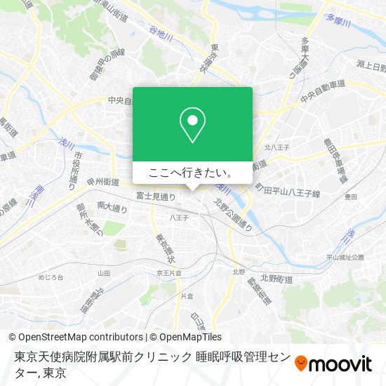 東京天使病院附属駅前クリニック 睡眠呼吸管理センター地図