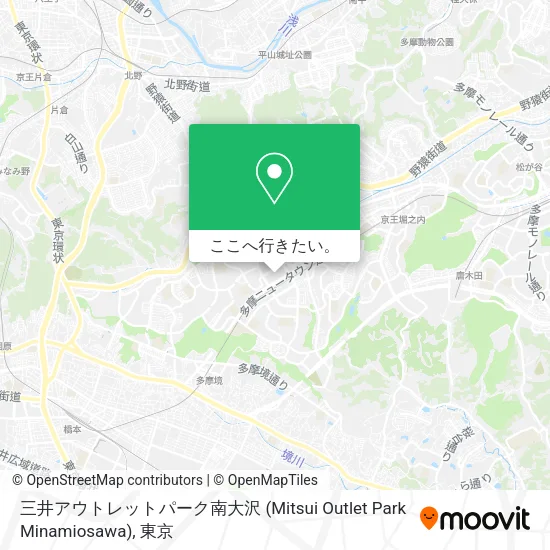 三井アウトレットパーク南大沢 (Mitsui Outlet Park Minamiosawa)地図