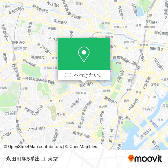 永田町駅5番出口地図