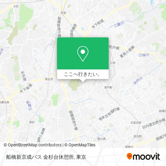 船橋新京成バス 金杉台休憩所地図