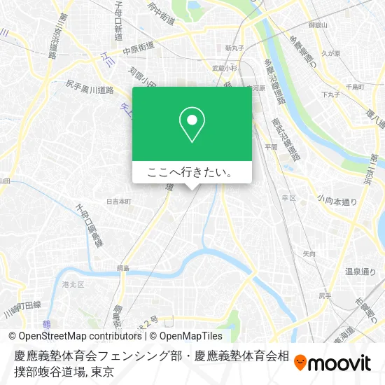 慶應義塾体育会フェンシング部・慶應義塾体育会相撲部蝮谷道場地図