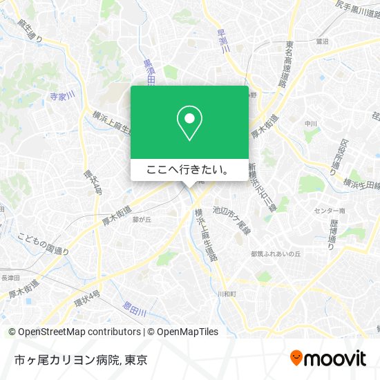 市ヶ尾カリヨン病院地図