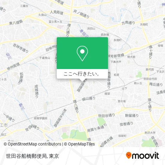 世田谷船橋郵便局地図