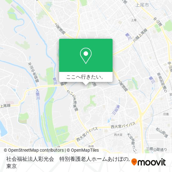 社会福祉法人彩光会　特別養護老人ホームあけぼの地図