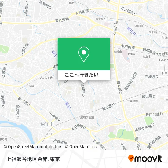 上祖師谷地区会館地図