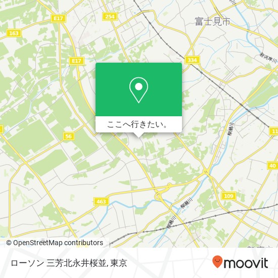 ローソン 三芳北永井桜並地図