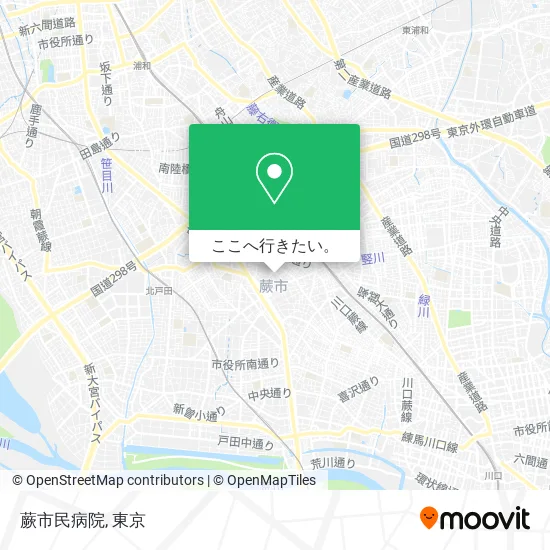 蕨市民病院地図