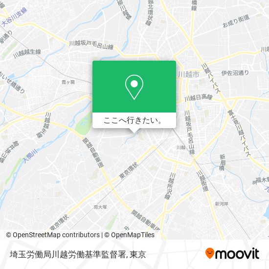 埼玉労働局川越労働基準監督署地図