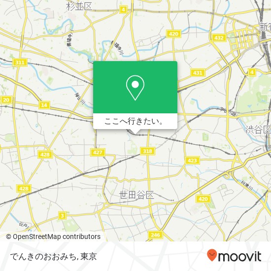 でんきのおおみち地図