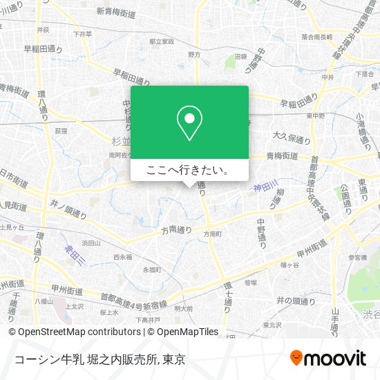 コーシン牛乳 堀之内販売所地図