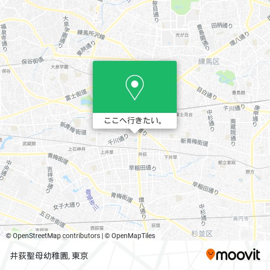 井荻聖母幼稚園地図