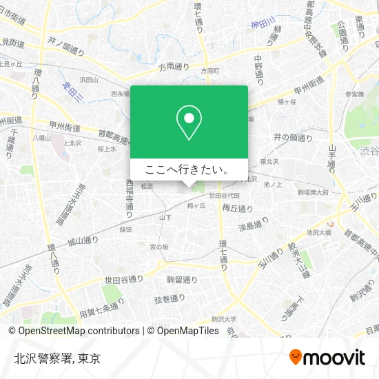 北沢警察署地図