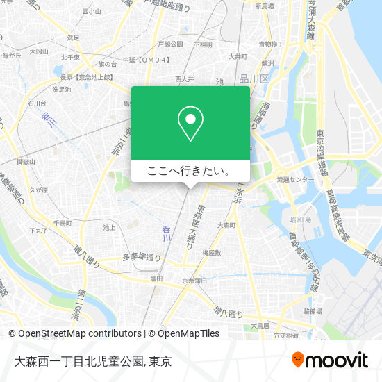 大森西一丁目北児童公園地図