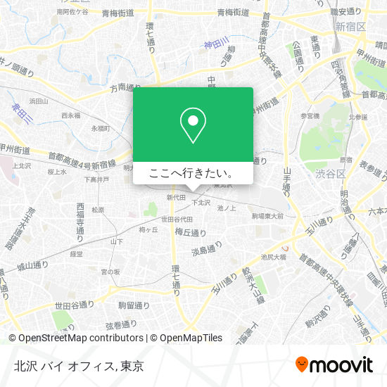 北沢 バイ オフィス地図
