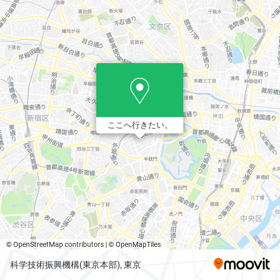 科学技術振興機構(東京本部)地図