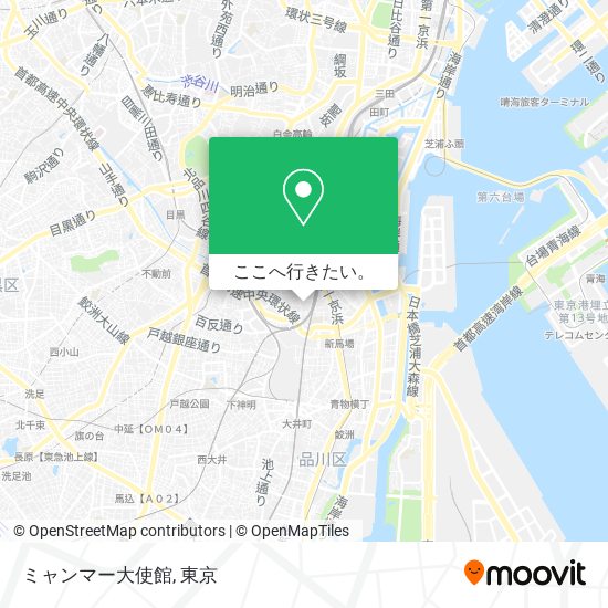 ミャンマー大使館地図