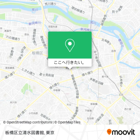 板橋区立清水図書館地図