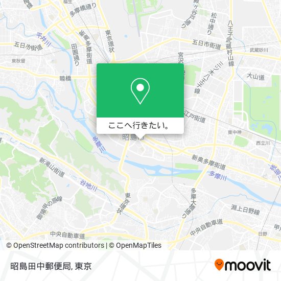 昭島田中郵便局地図
