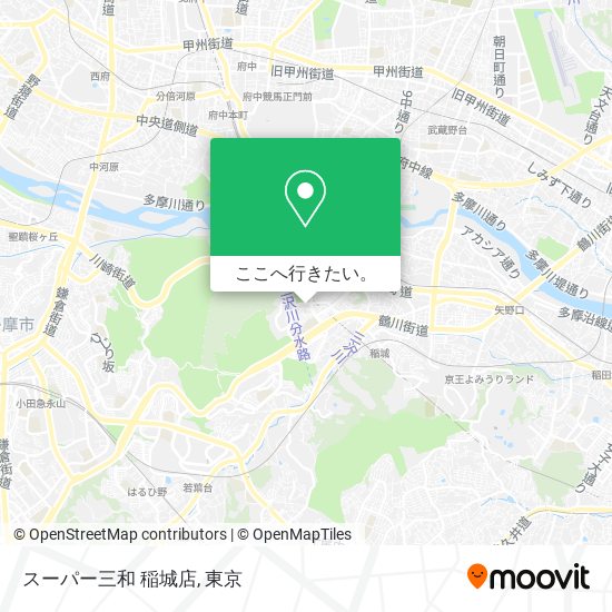 スーパー三和 稲城店地図
