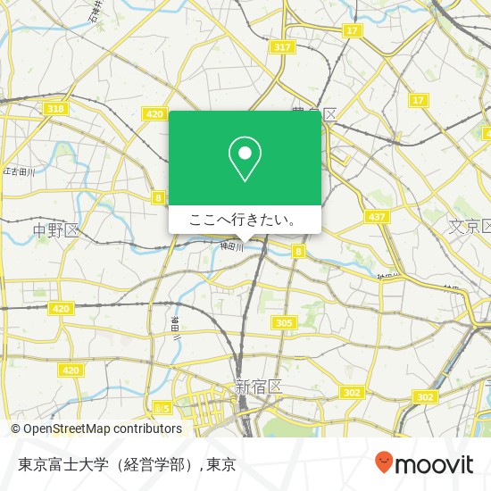 東京富士大学（経営学部）地図
