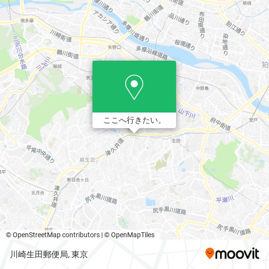 川崎生田郵便局地図