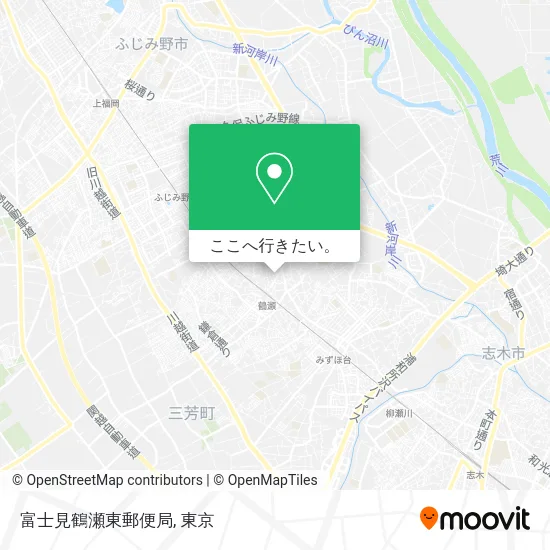 富士見鶴瀬東郵便局地図