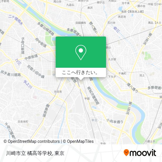 川崎市立 橘高等学校地図