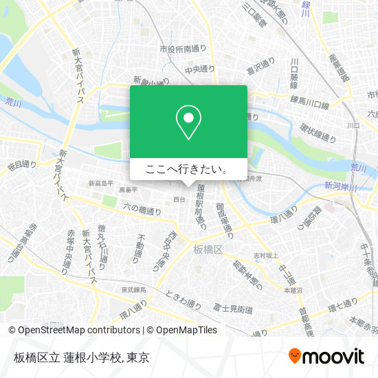 板橋区立 蓮根小学校地図