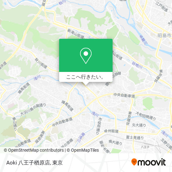 Aoki 八王子楢原店地図