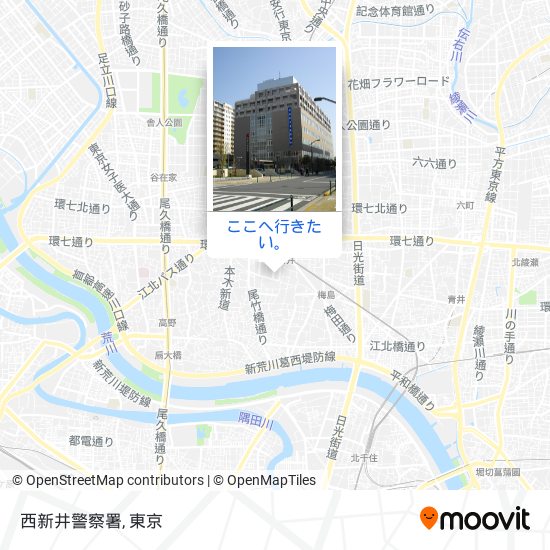 西新井警察署地図