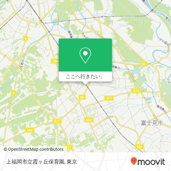 上福岡市立霞ヶ丘保育園地図