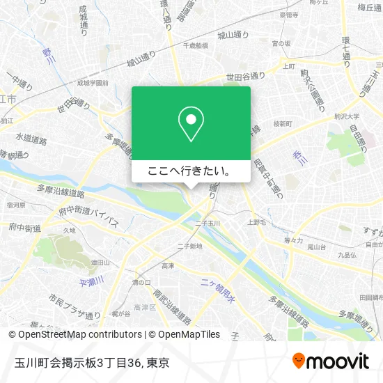 玉川町会掲示板3丁目36地図