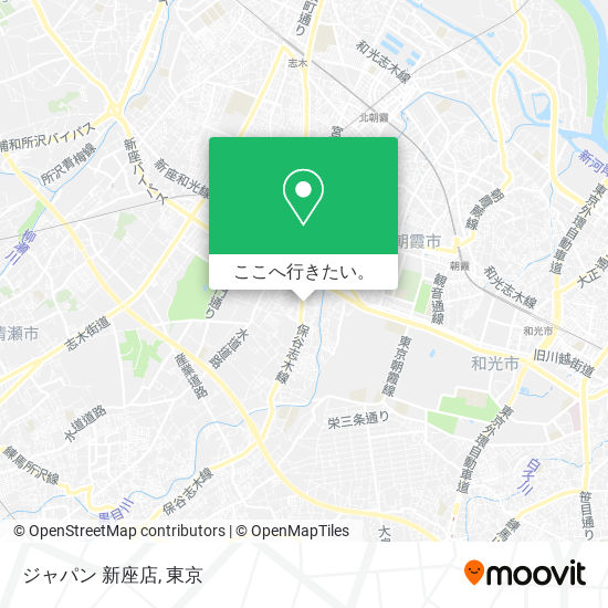 ジャパン 新座店地図