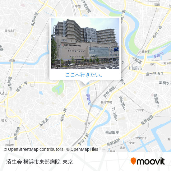 済生会 横浜市東部病院地図