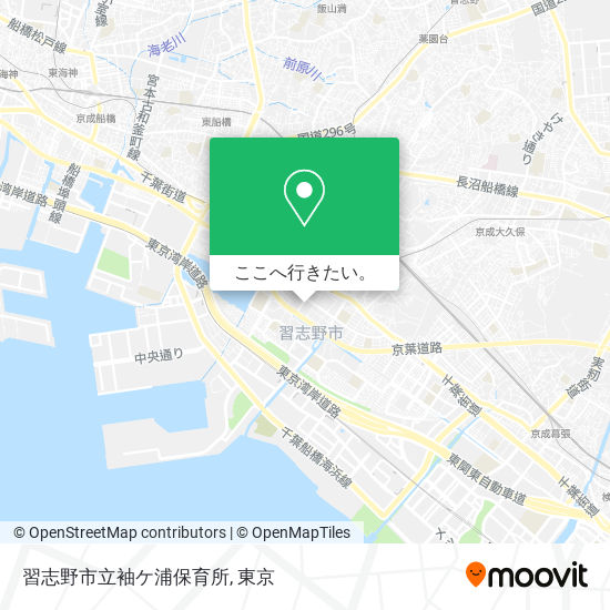 習志野市立袖ケ浦保育所地図