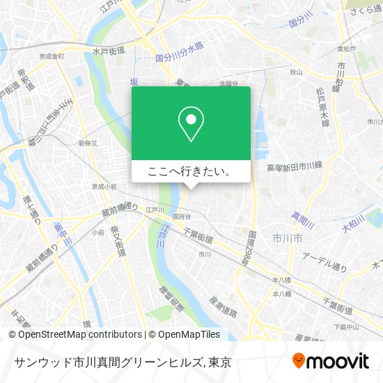 サンウッド市川真間グリーンヒルズ地図