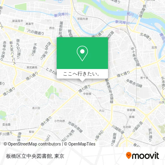 板橋区立中央図書館地図