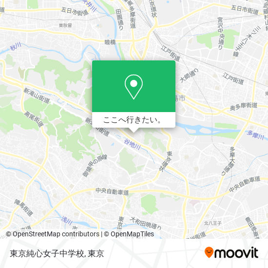 東京純心女子中学校地図