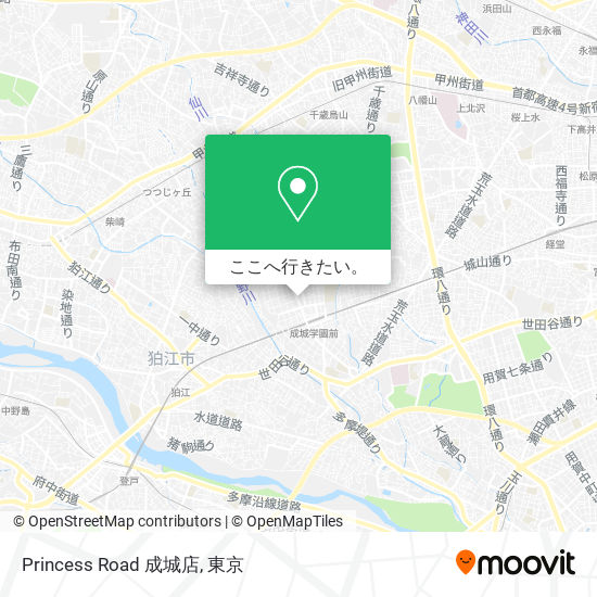 Princess Road 成城店地図