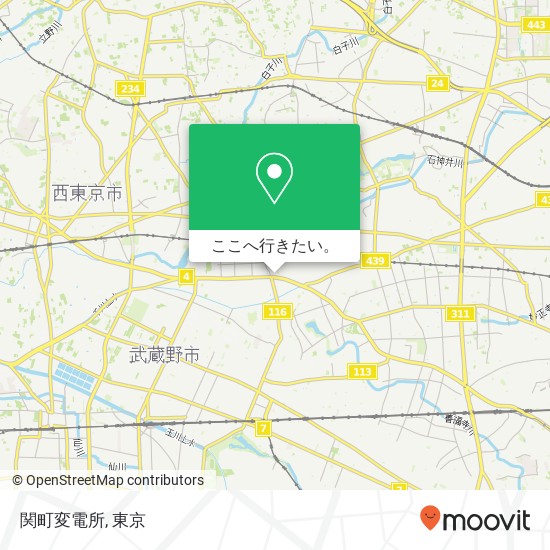 関町変電所地図