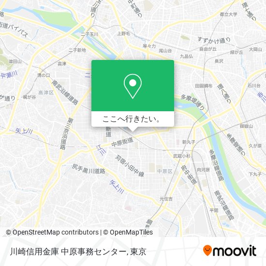 川崎信用金庫 中原事務センター地図