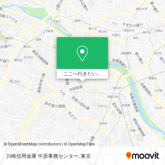川崎信用金庫 中原事務センター地図